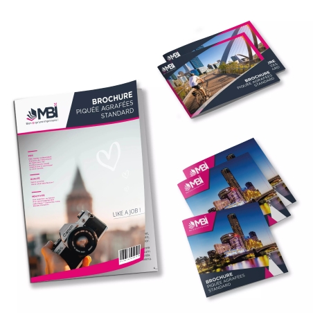 Brochure piquée agrafées A5 portrait
