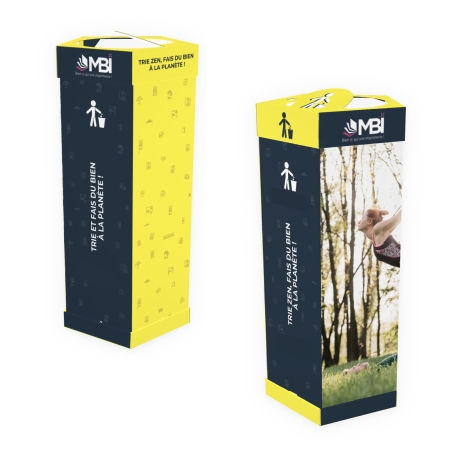 Poubelle personnalisée en carton