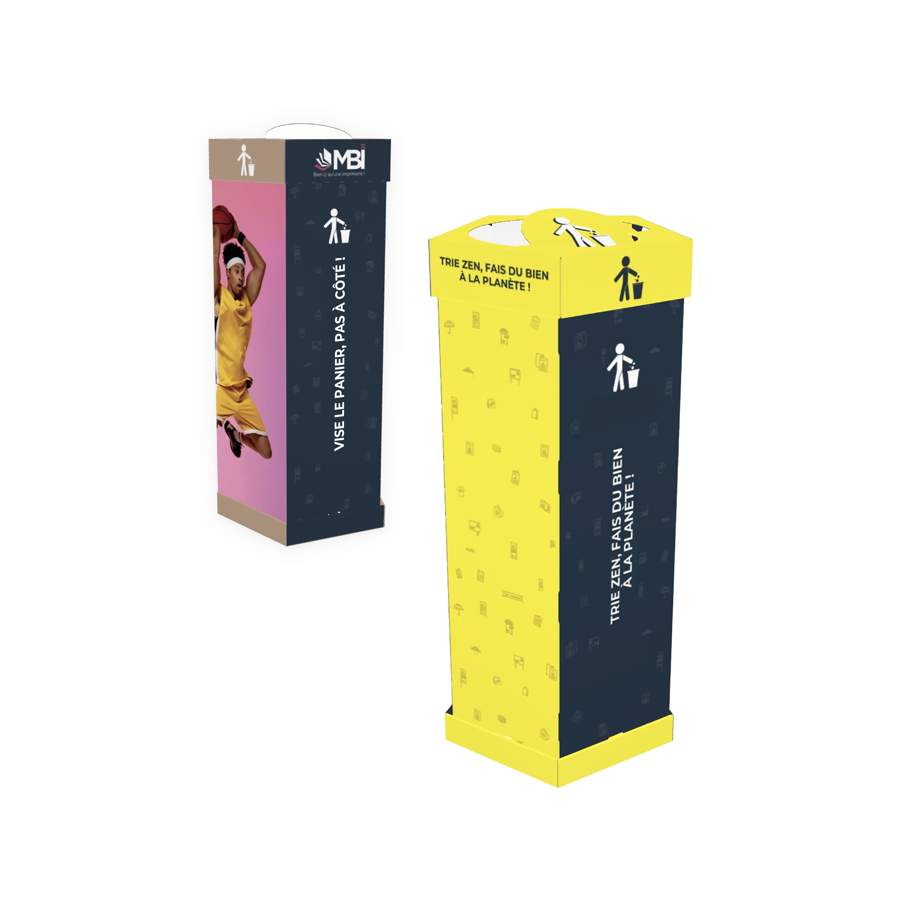 Poubelle personnalisée en carton