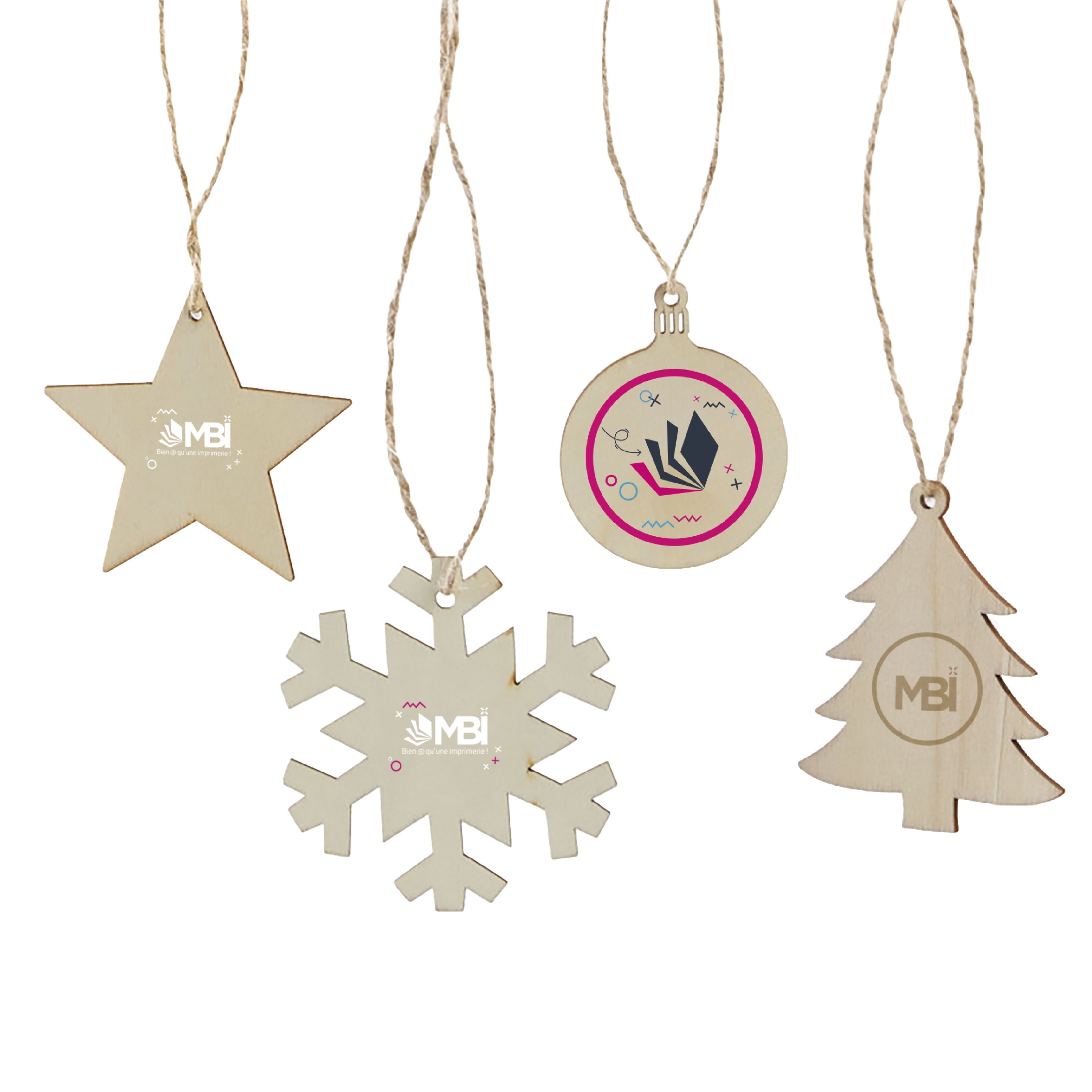 Décorations de Noël en bois à suspendre