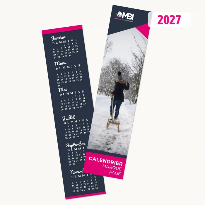 Calendrier marque page