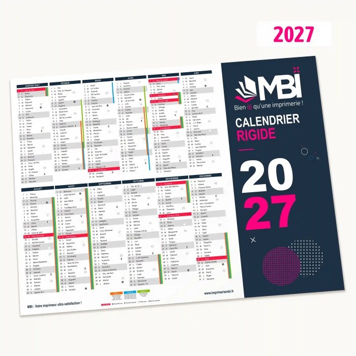 Calendrier rigide