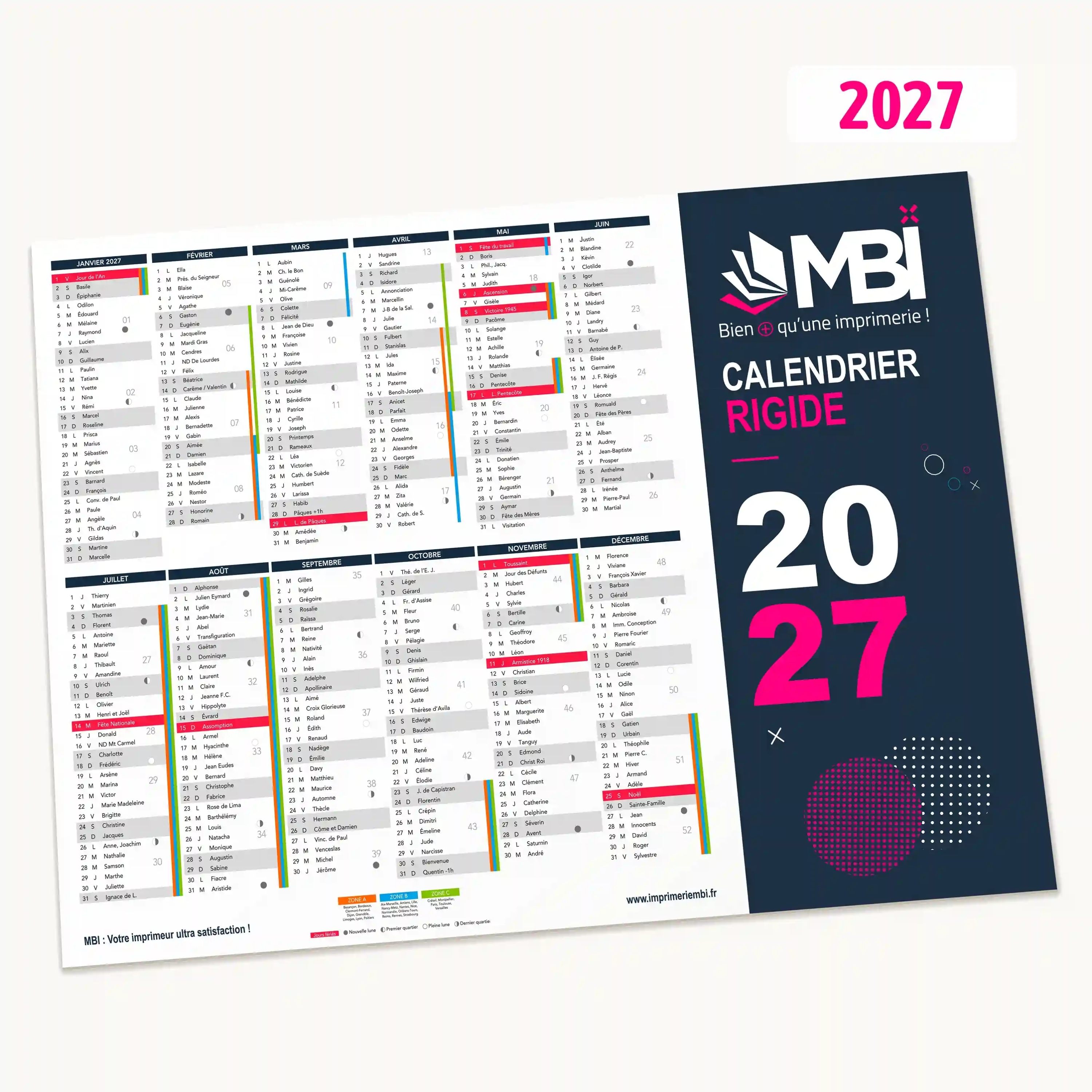 Calendrier rigide