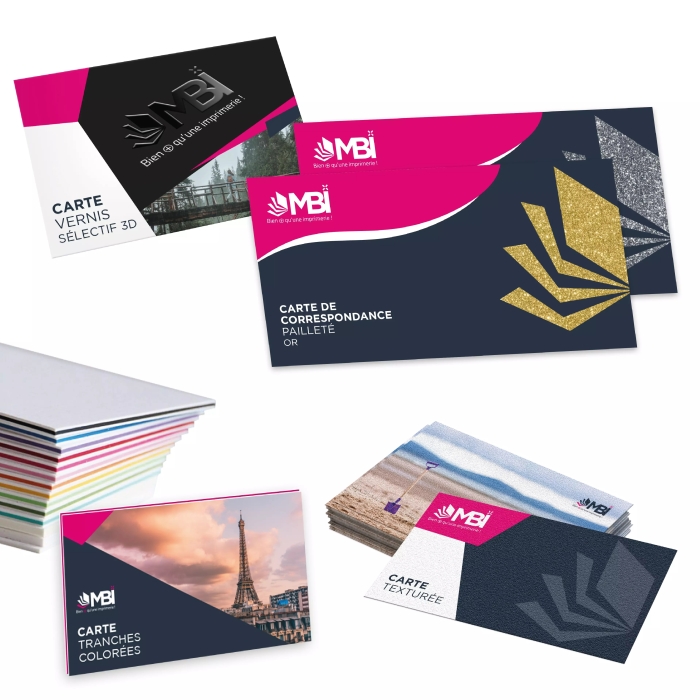 Carte de visite professionnelle et finitions - Imprimerie MBI