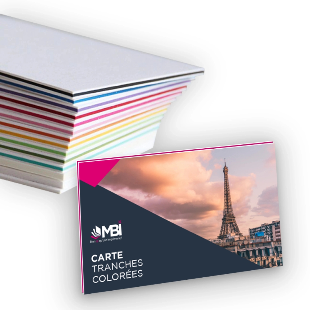 Carte de visite à tranche colorée : l'originalité qui fait la différence