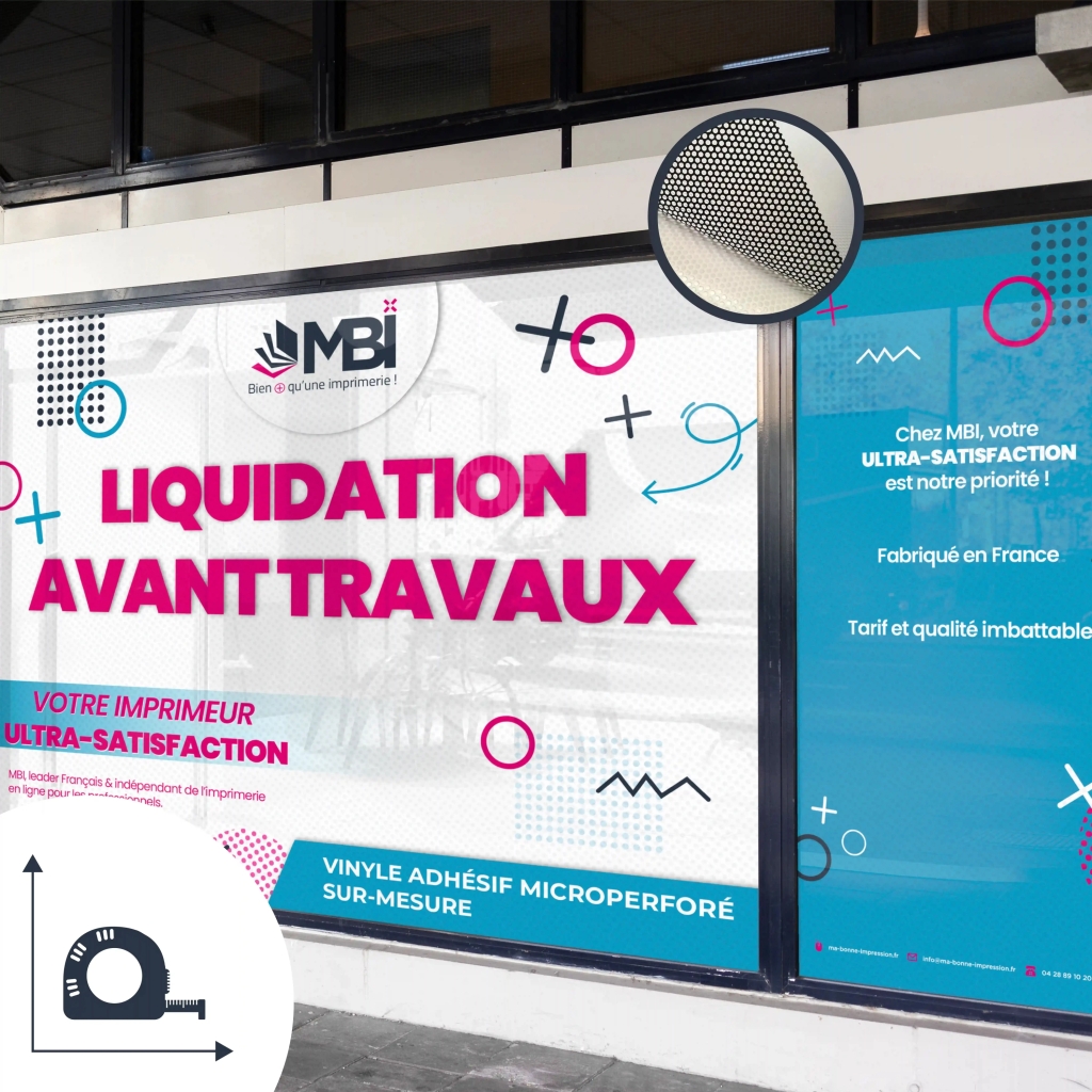 Vinyle microperforé : une visibilité optimale sans compromis pour vos surfaces