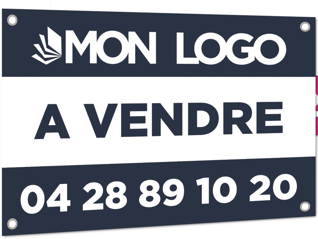 Impression de panneaux immobiliers personnalisés pour vendre ou louer un bien.