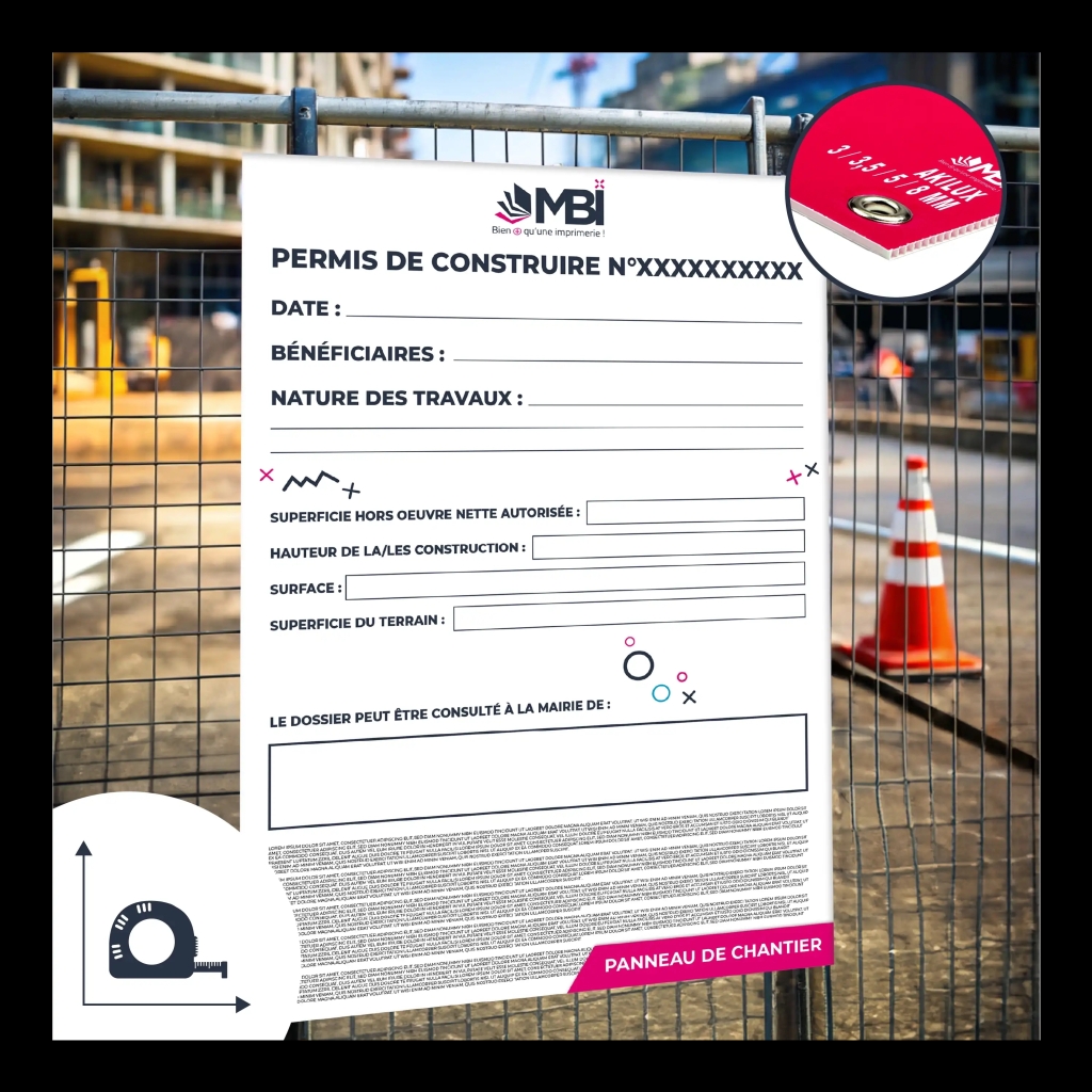 Panneau de chantier personnalisé : afficher, informer et rester conforme